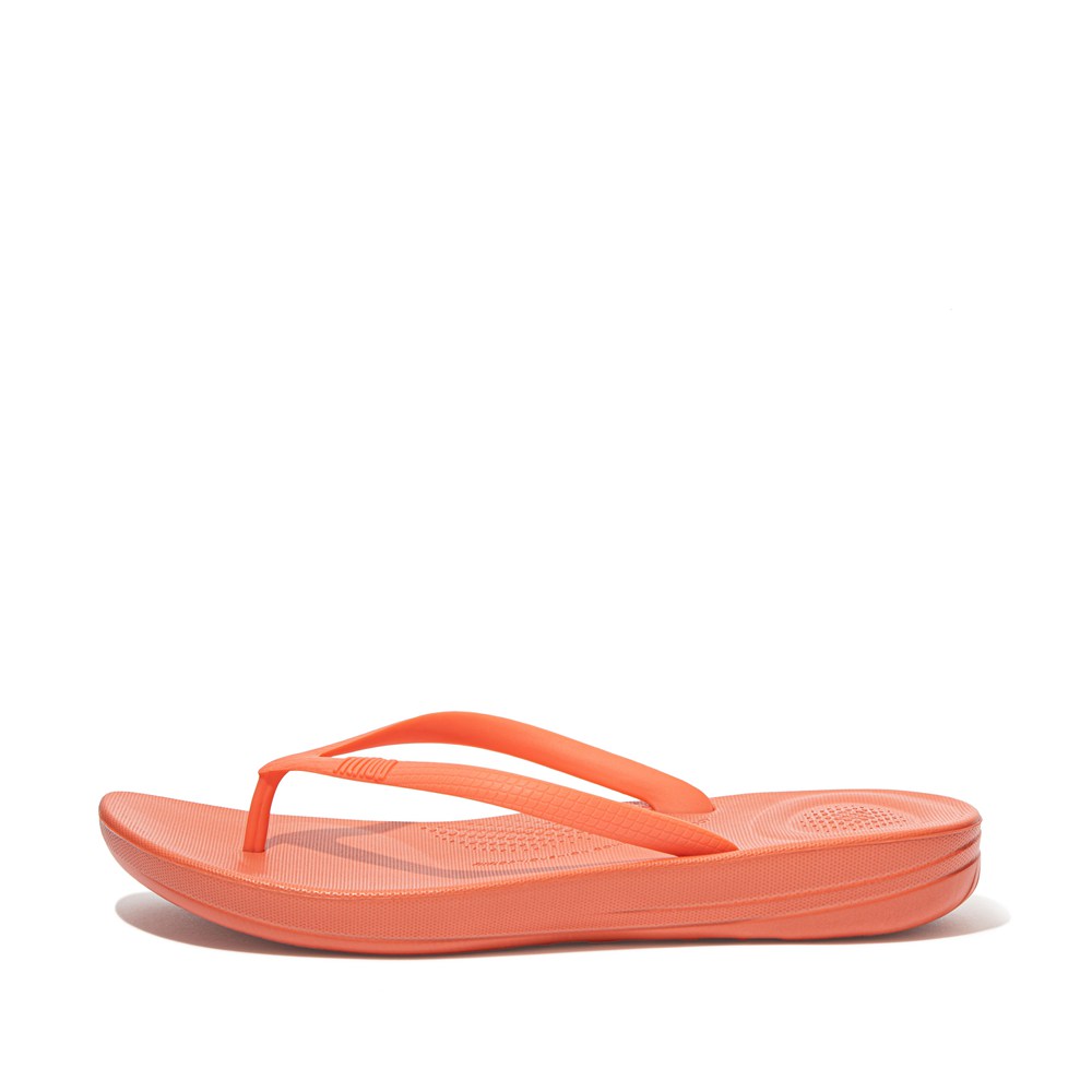 Fitflop Womens Flip-flops Coral Pink - Iqushion Ergonomic - 25ICZPASU